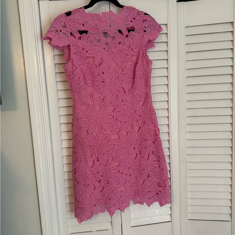 JOA Pink Lace Dress